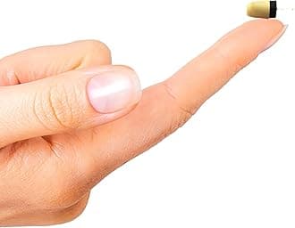 Mini Hidden Spy Earphone | in-Ear Wireless Earpiece with Microphone | Covert Communication Receiver | Compatible with iPhone & Android | MP3 & FM Radio | Beige