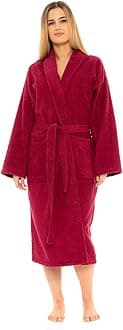 CICK Towelling Bath Robe Premium Quality Bathrobes for Women Highly Absorbent 100% Cotton Shawl Design Perfect for Men & Women in Loungewear and Gifts