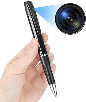 Hidden 1080P Full Hd Pen Camera | 100 Minutes Battery Life | Body Camera with Video and Audio Recording | Spy Camera Supports Max 128GB SD Card (Not Included) | Secret Pen Recorder