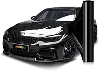 CREON Black PPF Car Wrap Sheet Roll Sticker Decal Waterproof Car Stickers Decals Motorcycle (2 FEET BY 8 FEET, Black PPF WRAP)