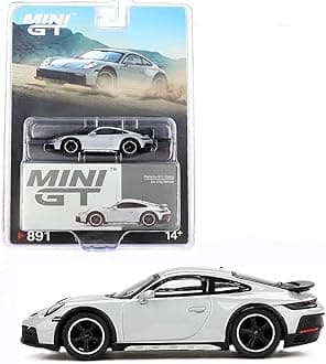 Diecast Model Car Compatible with Mini GT 1:64 Porsche 911 Dakar Ice Gray Metallic Limited Edition MGT00891