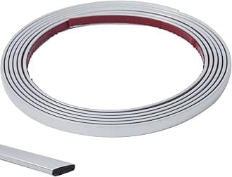 9.8 Ft Peel and Stick Trim, Matte Silver Molding Trim Waterproof for Wall, Baseboard, Edges, Borders, Window Frames, Backsplash Tiles, Flexible and Self Adhesive Trim