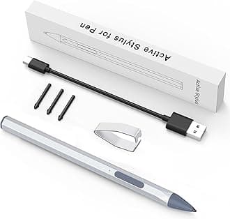 Stylus Pen for ASUS Transformer/ASUS Zenbook/ASUS Vivobook Flip/ASUS Notebook Touchscreen Laptop Tablet Rechargeable MPP 2.0 Tilt Pencil 4096 Pressure Sensitivity Microsoft MPP Protocol, Silver