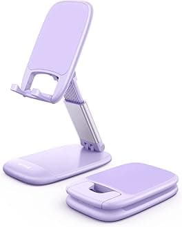 Lamicall Mobile Phone Stand Adjustable Mobile Phone Holder - Foldable Mobile Phone Holder for iPhone 15 14 Pro Max Plus, 13 12 Pro Max Mini, 11 Pro, Xs Max, X, 8, 7, 6, SE, Samsung S22 S10, Smartphone