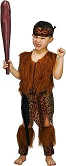 Boy Caveman Fancy Dress Costume (L:10-12Years)
