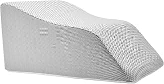 Lounge Doctor Elevating Leg Rest Pillow Wedge Foam w Heather Grey Cover Large 18" Foot Pillow Leg Support Leg Swelling Vein Issues Lymphedema Restless Legs Pregnancy
