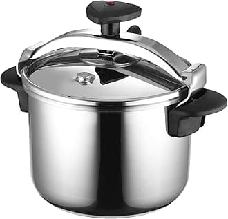 MAGEFESA Star 6.3-Quart Stainless Steel Pressure Cooker, Works on All Stovetops (Induction Compatible), Safety Lock & 8 PSI Cooking