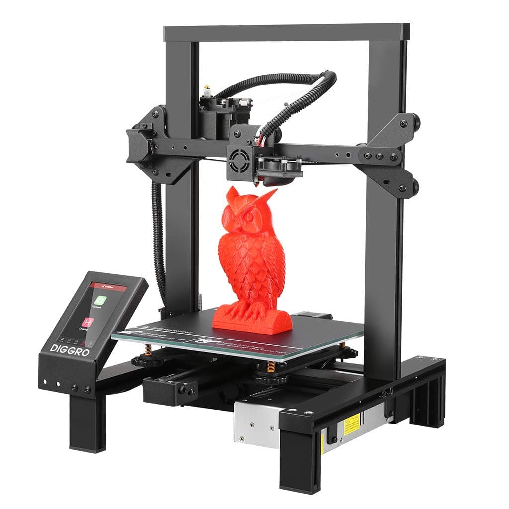 DIGGRO Alpha-3 High Precision 3D Printer with 4.3 inch Touch Screen Large Build Volume Filament Run-Out Detection