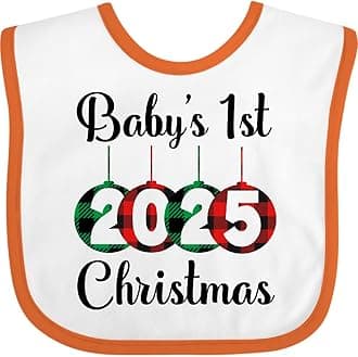 inktastic Babys 1st Christmas 2025 Baby Bib