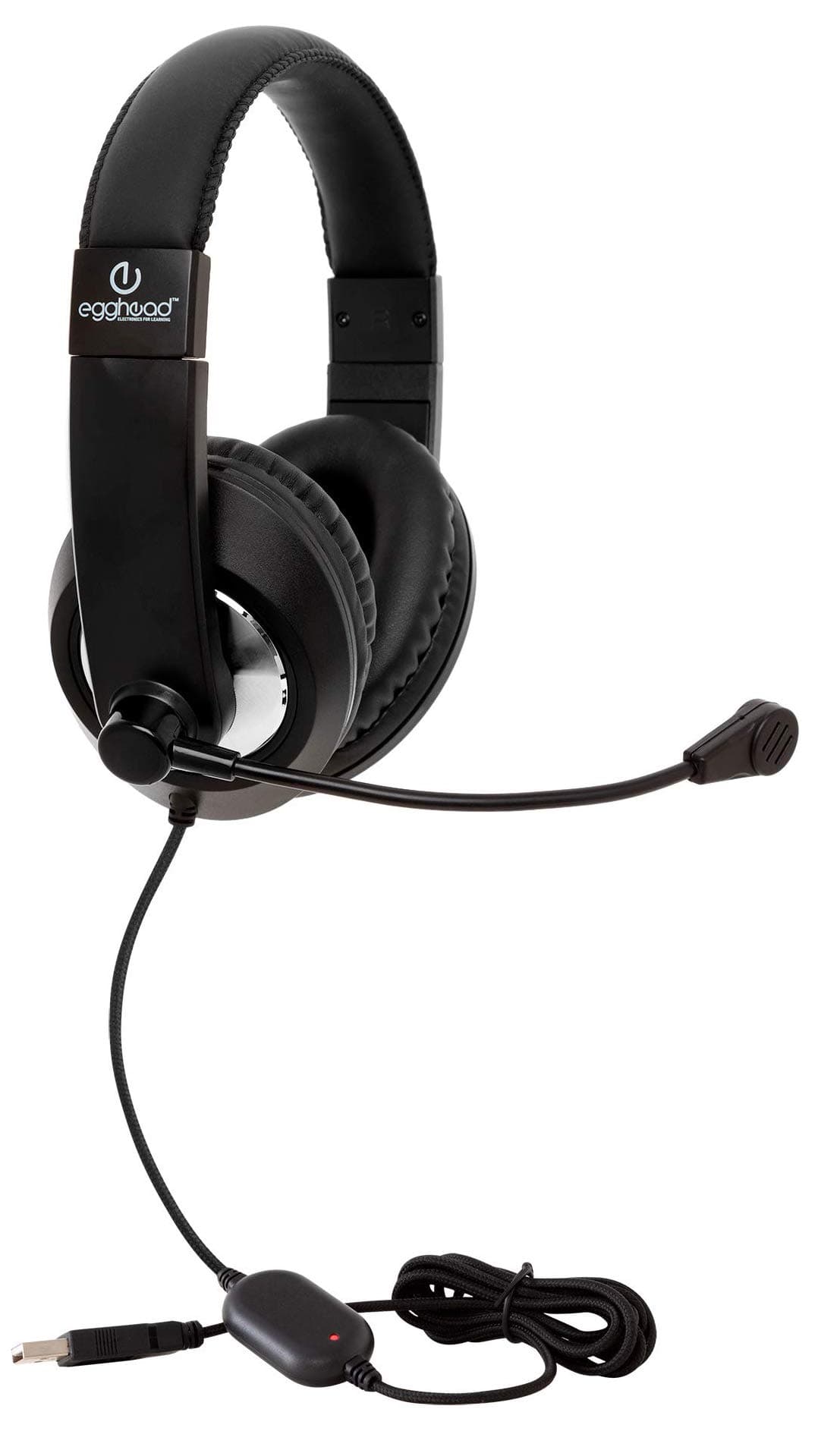 egghead School Testing Headset w/Boom Microphone & USB Plug (TELPAS Headphone) - Pack of 10