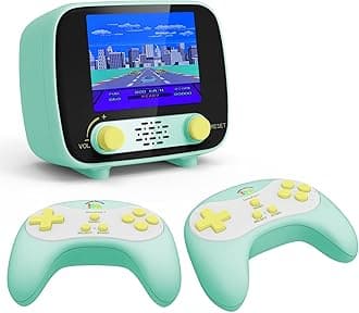 Mini Arcade Machine, Retro Gaming Console, Handheld Game Console, 2.8 Inches, (One Player 216 Classic Games, Two Player 84 Classic Games), Supports for 2 Handheld Controller & AV Output TV