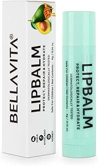 Bella Vita Organic Lip Balm for Dry, Damaged and Chapped Lips 5 gm for Men and Women Enriched with Vitamin E, Shea Butter, Cocoa Butter and Jojoba Oil