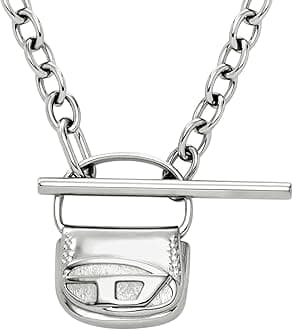Diesel Men's Stainless Steel Necklace (Model: DX1593040), One Size, Stainless Steel, No Gemstone