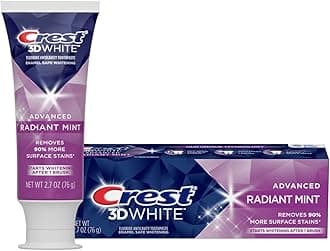 Crest3D White Radiant Mint, Teeth Whitening Toothpaste, 2.7 oz