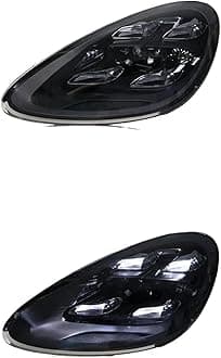 Pair Full LED Headlight assembly LED 2007-2008 2009 2010 Compatible With Porsche Cayenne S GTS 958.1 958.2 Upgrade Matrix Laser headlights(Right-hand drive)