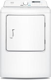 BLACK+DECKER 7.0 Cu. Ft. Front Load Dryer, Electric Clothes Dryer with LED Display and Dial Control, 5 Sensor and Manual Dry Selections, 240V, Requires Professional Installation, BLD67ME, White