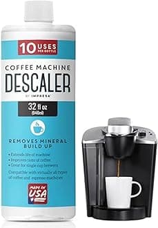 IMPRESA 10 Uses 32oz Coffee Machine Descaler for Keurig and Virtually All Single Use Coffee and Espresso Machines - Made in the USA