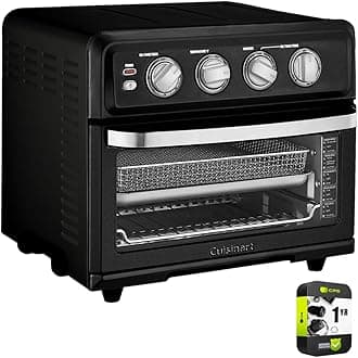 Cuisinart TOA-70MB AirFryer Toaster Oven with Grill, Matte Black Bundle with 1 YR CPS Enhanced Protection Pack