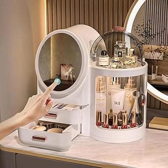 Makeup Organizer, Adjustable Storage Box, Multifunctional Makeup Jewelry Drawer, Desktop Beauty Display Stand for Lipsticks, Brushes, Lotions, Luxury Countertop Cosmetic Skin Care Organiser (Style-E)