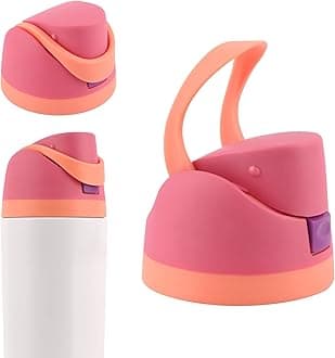 MoukiweenReplacement Cap for Owala Freesip Bottle, One Button Water Bottle Top Lid Accessories Compatible with Owala Cup 16oz 24oz 32oz 40oz, BPA-Free, No Water Leakage, Rose Red