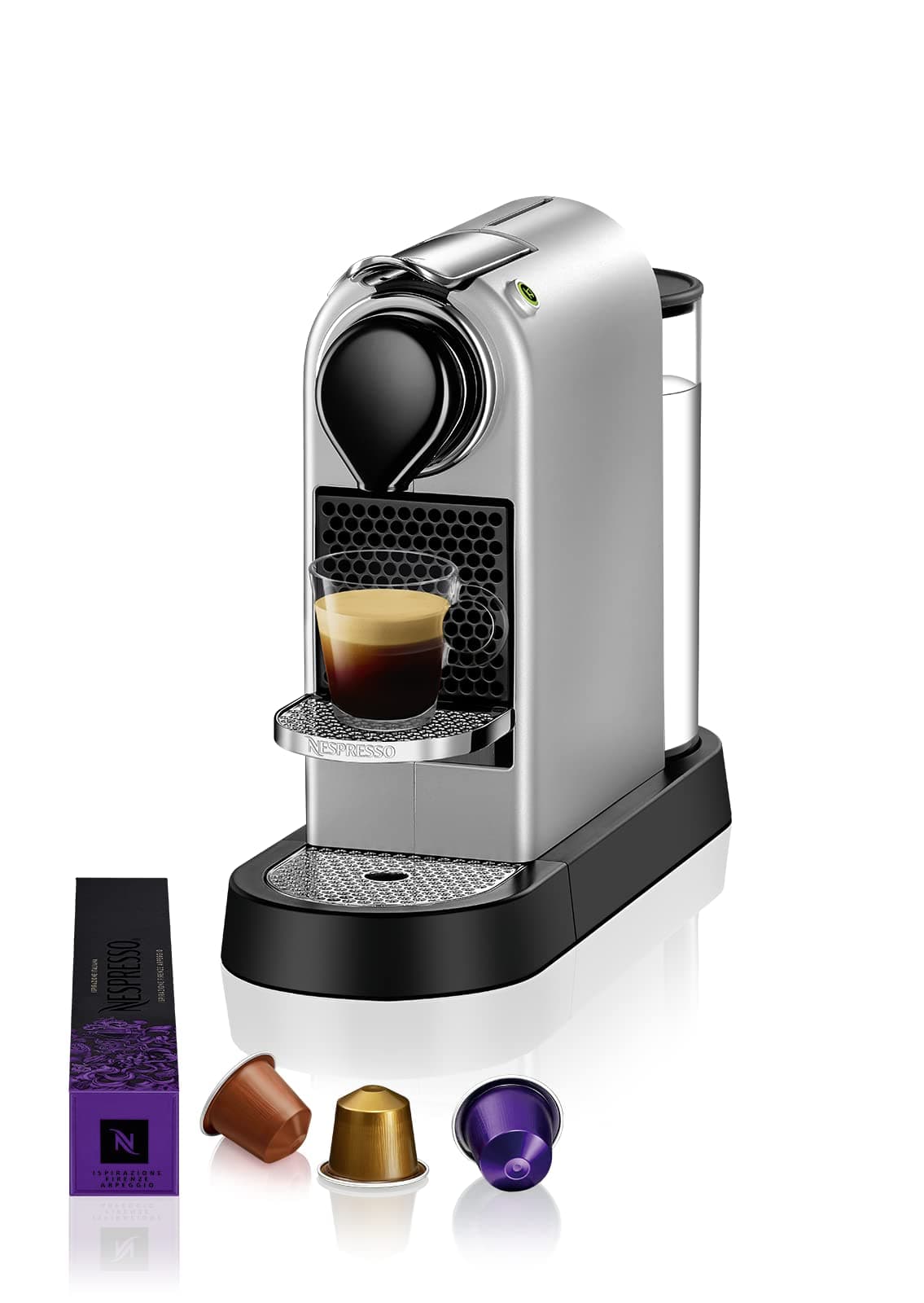 Nespresso CitiZ Coffee Machine by Nespresso - Elegant Silver Design, Compact Automatic Brewing, UAE Version