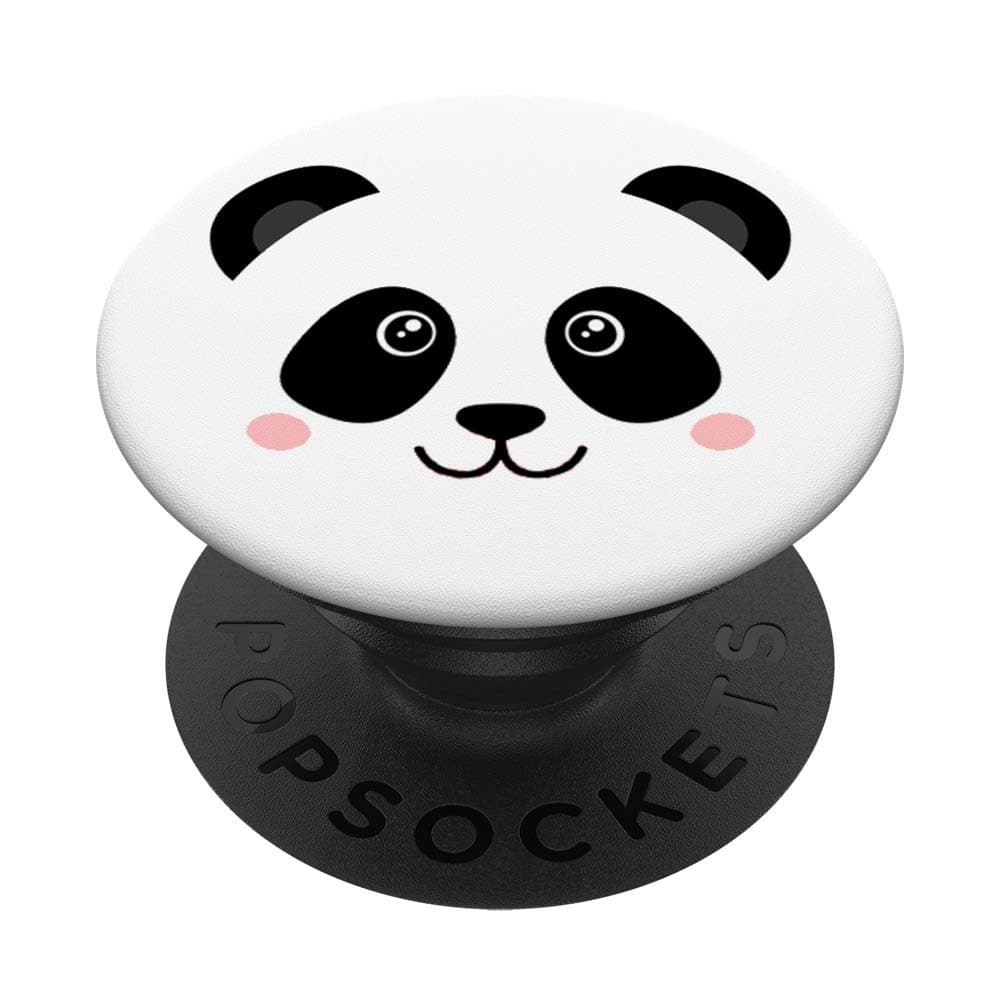 Cute Panda Face Pop Socket: PopSocket Panda PopSockets PopGrip: Swappable Grip for Phones & Tablets PopSockets Standard PopGrip