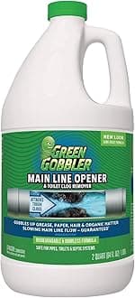 Green Gobbler Ultimate Main Drain Opener | Drain cleaner Hair Clog Remover | Works On Main Lines, Sinks, Tubs, Toilets, Showers, Kitchen Sinks | 64 fl. oz.