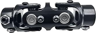 Hex AutopartsDouble Steering U-Joint Coupler Column Shaft Universal Black (1, 3/4" DD x 3/4" DD)