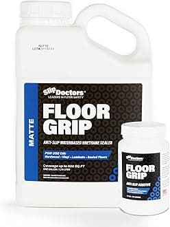 Slip Doctors Non Coating - Floor Grip by (Matte) | Clear, Roll-On, High-Traction Non- Sealer. Barefoot & Paw Friendly, Easy Application