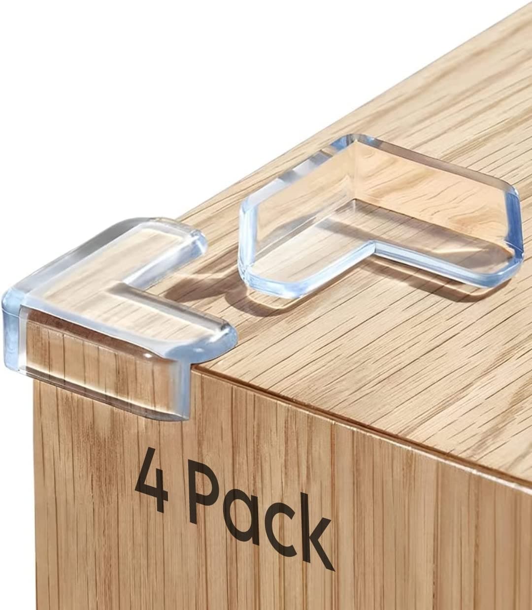 DS CARE Silicon Corner Protector for Sharp Edges, Table and Bed Edge Guards for Kids, Baby Proofing Furniture (Transparent, Pack of 4)