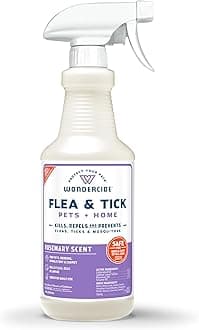 Wondercide - Flea, Tick & Mosquito Spray for Dogs, Cats, and Home - Killer, Control, Prevention, Treatment - with Natural Essential Oils - Pet and Family Safe - Rosemary 16 oz