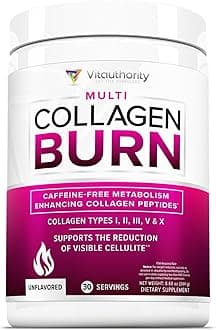 Hydrolyzed Collagen Powder for Weight Loss - Burn Ultimate Beauty Complex Multi Peptides Powder for Women with Types I II III V and X for Fat Burning Support Unflavored 30 Servings