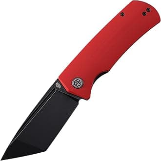 Petrified fish PFP01T Folding Knife 3.58" K110 Satin Blade Steel Micarta Handle EDC Outdoor Camping Pocket Folding Knife (Red G10)