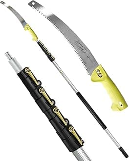 DocaPole 7-30 Foot Extension Pole Pruning Saw With GoSaw Attachment // Use on Pole or By Hand // Telescopic Tree Pruner // Extendable Limb Trimmer