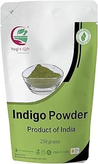 YOGI’S GIFT – Celebrating health Indigo Powder for Hair | Ideal for Black and Dark Hair | Indigofera Tinctoria | Black Henna | 250 grams | 100% Pure & Natural Hair color