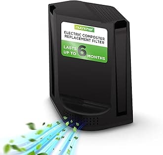 Nutrichef Replacement Filter - Replace Your Nutrichef Electric Kitchen Compost Filter | Optimal Replacement Every 3-6 Months | Easy Installation | Activated Charcoal Refills