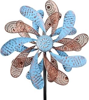 Viveta Wind Spinner for Yard and Garden, 58.7 * 12.6" Kinetic Wind Spinners Metal Windmills for Outside Yard Patio Lawn Decor