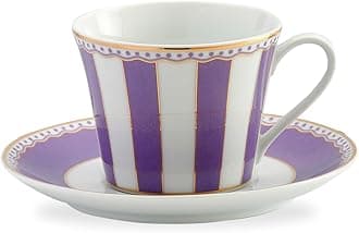 Noritake T002B/M-248 Cup & Saucer (Coffee/Tea), 8.5 fl oz (250 cc), Carnival, Lavender, Fine Porcelain