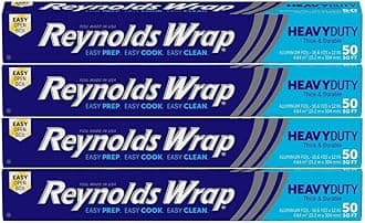 Aluminum Foil, Heavy Duty, 50 sq ft, (Pack of 4)