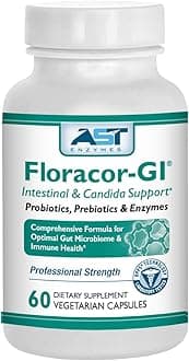 Floracor - Supports Gut & Intestinal Health - Premium Probiotic, Prebiotic and Enzyme Formula - 60 Vegetarian Capsules