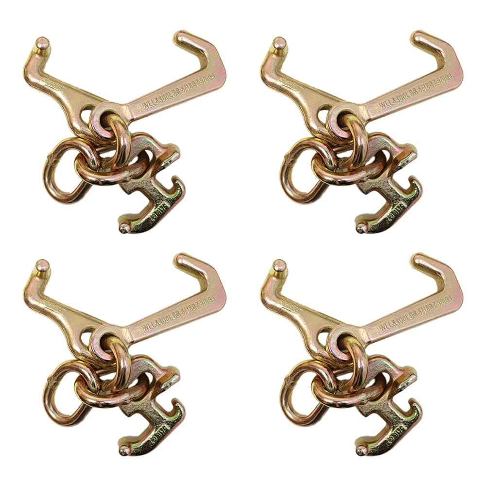 Tool 4 Pack Cluster Hook RTJ G70 Towing, J Hook, T Hook, and R Hook - Heavy Duty Wrecker Towing Truck Hauler
