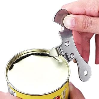 Can Opener Manual Stainless Steel Camping Can Opener, Portable Bottle Opener (2 Pieces)
