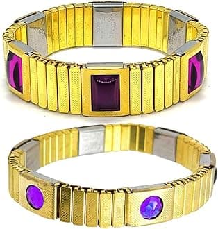 Bio Magnetic Bracelet For Men & Women/Blood Pressure Metal Chain/High Power Magnet/Energy Maintain/Blood Circulation & Therapy/Pain Relief/Pack of 2 Pis.