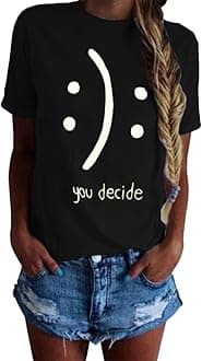 Women's T-Shirts Cotton Funny Grahpic Design Casual Short Sleeve Top Tees