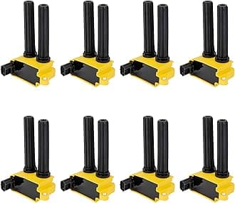 ENA Set of 8 Yellow Ignition Coil Pack V8 5.7L Compatible with Chrysler Dodge Ram Jeep 300 Aspen Challenger Durango Magnum Charger Commander Grand Cherokee 2005-2020 Coils for UF504 C1526 56029129AA