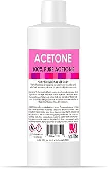 Nail Polish Remover – 100% Pure Acetone, Quick Professional Ultra-Powerful Remover, for Natural, Gel, Acrylic, Shellac Nails and Dark Colored Paints (8 Fl. Oz.)