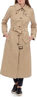 Women's Trenchcoat Single Breasted Long Trench Coat With Epaulettes And Belt