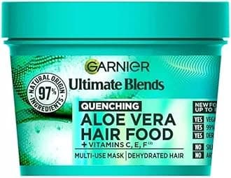 Fructis Aloe Vera+ Hair food - 100h Moisture Multi-UseMask, For Dry Hair & Scalp - Aloe Vera + Vitamins C, E, F - Cruelty Free International & Vegan - 400ml