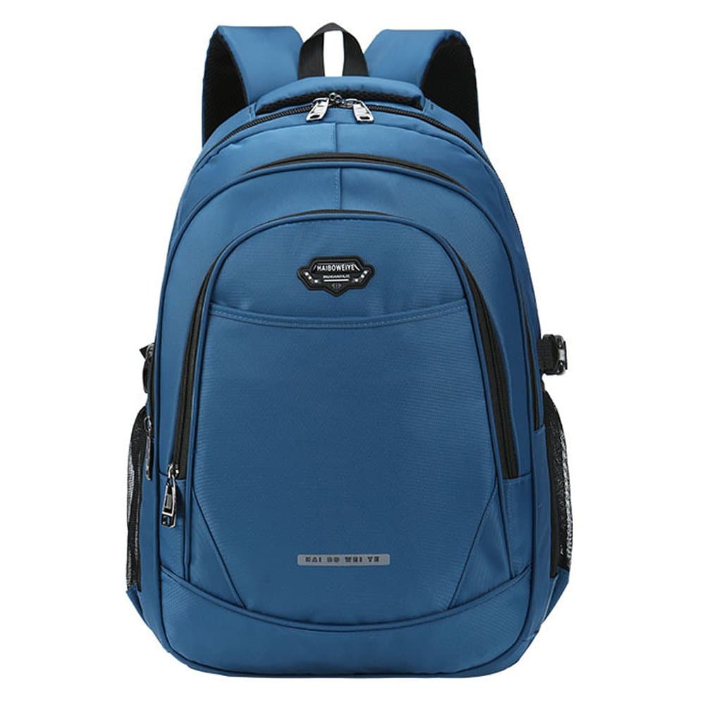 Romantic Walker Basics Multi-pockets Laptop Shoulder Backpack Bag Daypack School 17-Inch (Blue)