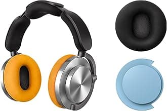 Bundle - Dyson OnTrac™ Over Ear Wireless Headphones in CNC Aluminum with Dark Iron Ear Cushions + Ceramic Blue Ear Caps - Noise Cancelling, Up to 55 Hours Battery Life(2), Customizable